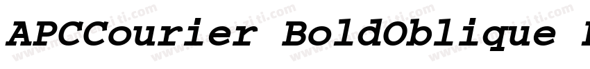 APCCourier BoldOblique Regular字体转换